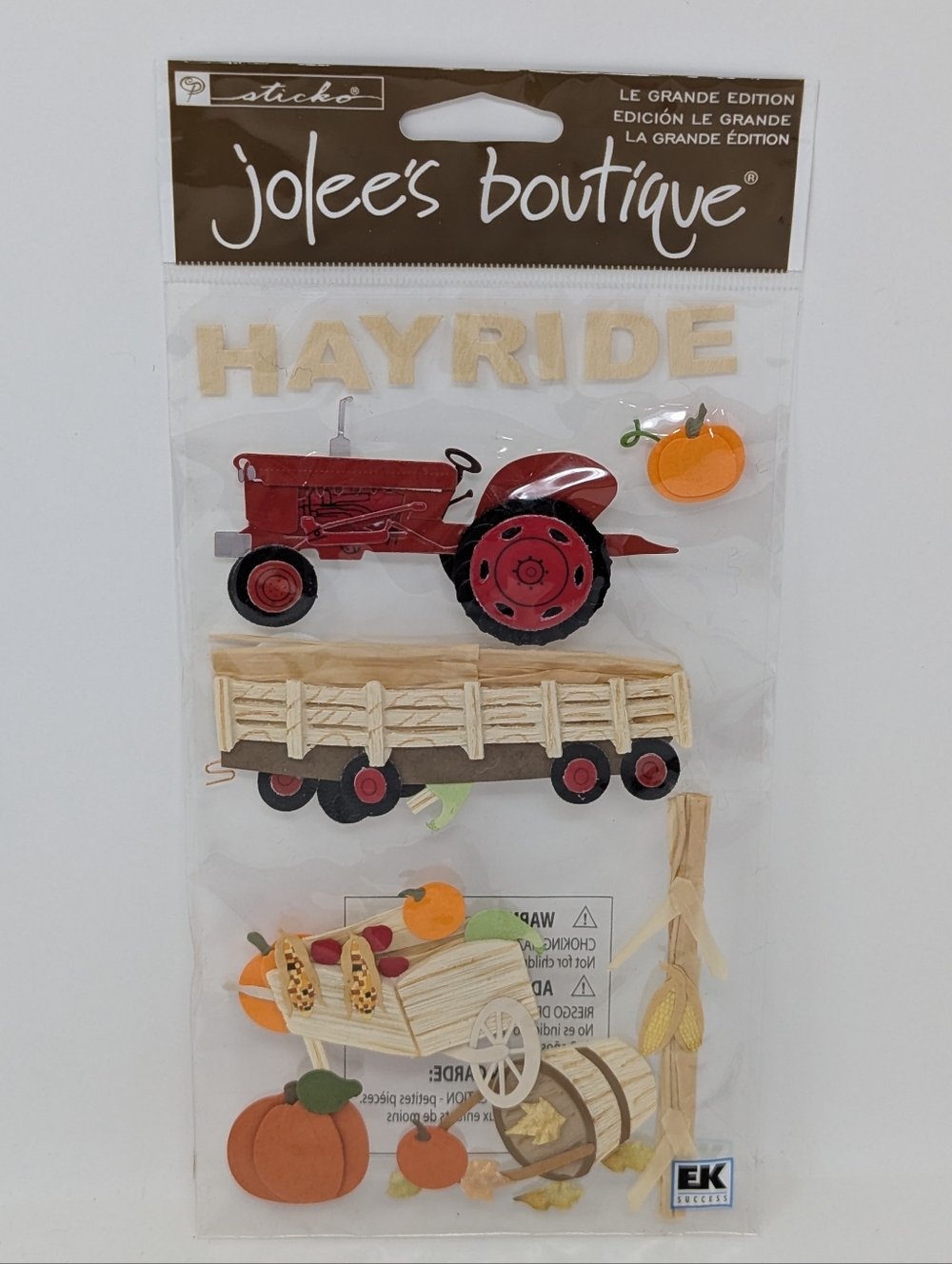 Jolee's Boutique Stickers Hayride Tractor Pumpkin Fall Autumn